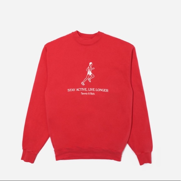 Sporty and rich red crewneck - Picture 2 of 7